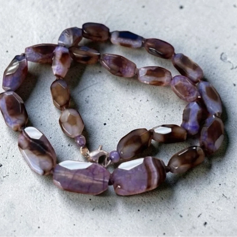 Colleen Lopez Faceted AGATE Necklace